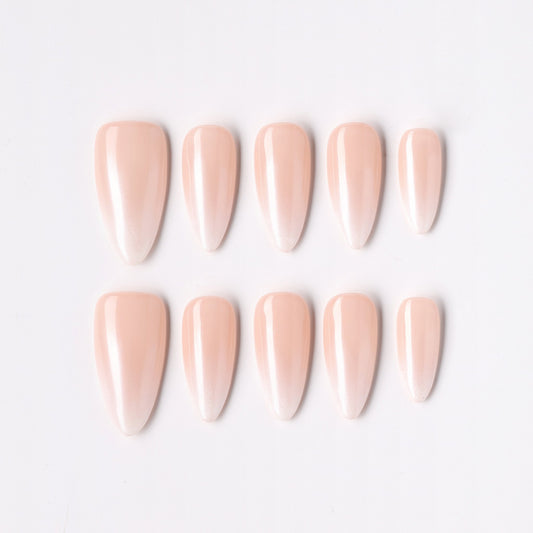 Shimmer Fade press-on nails – shimmer ombre fade almond full set