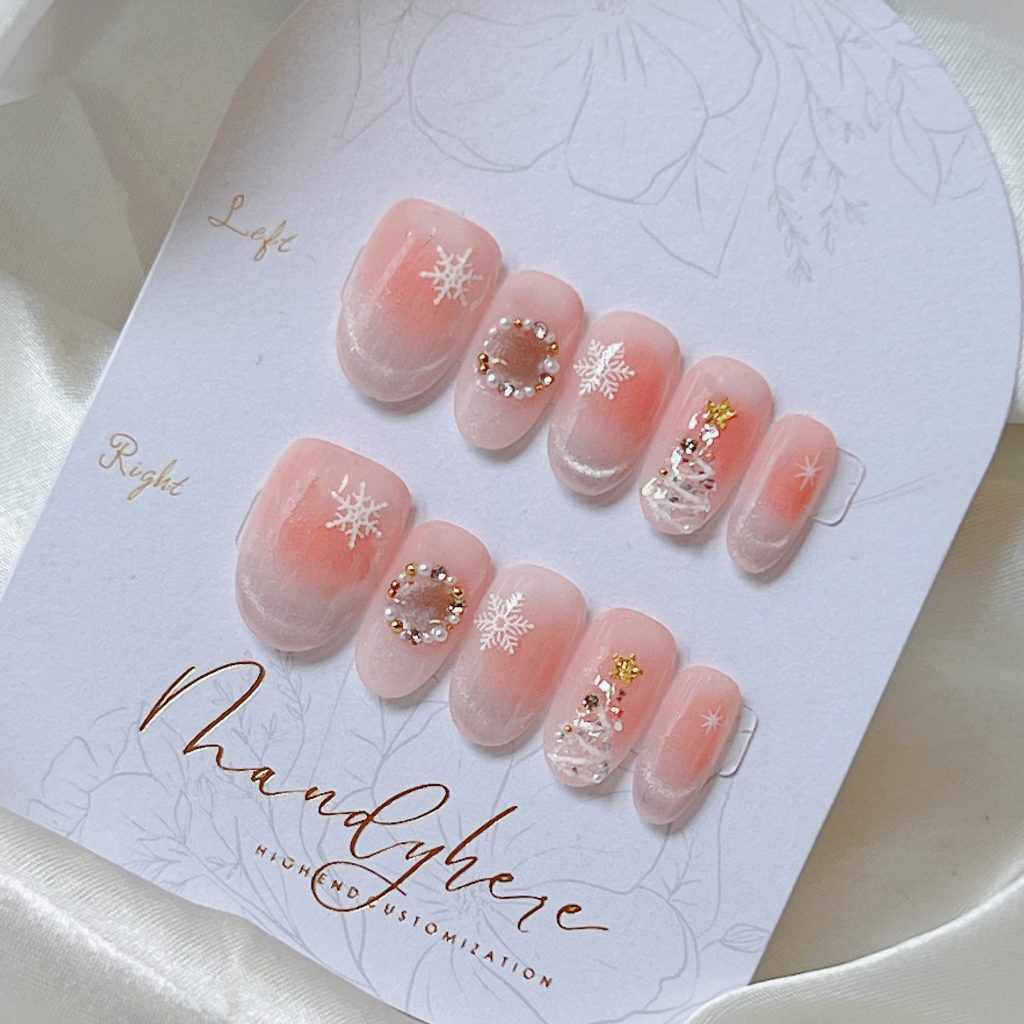 R03 ribbon Press-On Nails